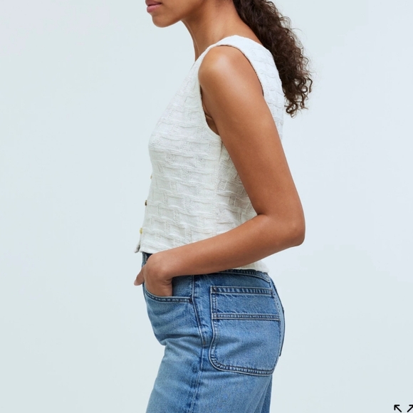 Madewell basket weave stitch vest - Picture 6 of 12
